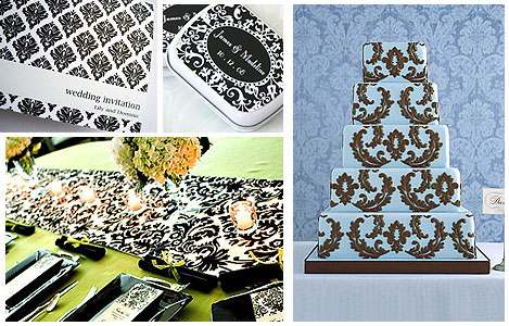 Using Patterns in Your Wedding Theme damask wedding